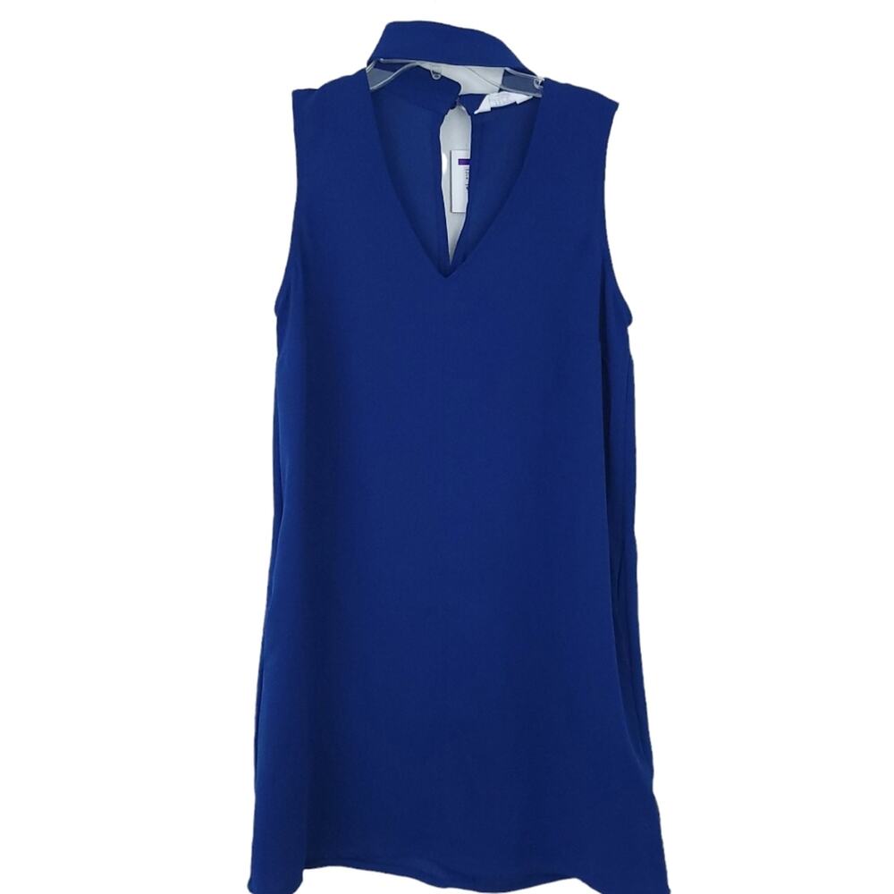NEW Jack by BB Dakota Blue Shift Dress XS Xsmall Sleeveless Choker Style
